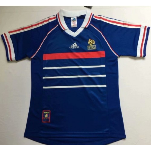 Frankrig Fodboldtrøjer Retro Hjemmebanesæt 1998 Kort ærmer Frankrig Fodboldtrøjer Retro Hjemmebanesæt 1998 Kort ærmer